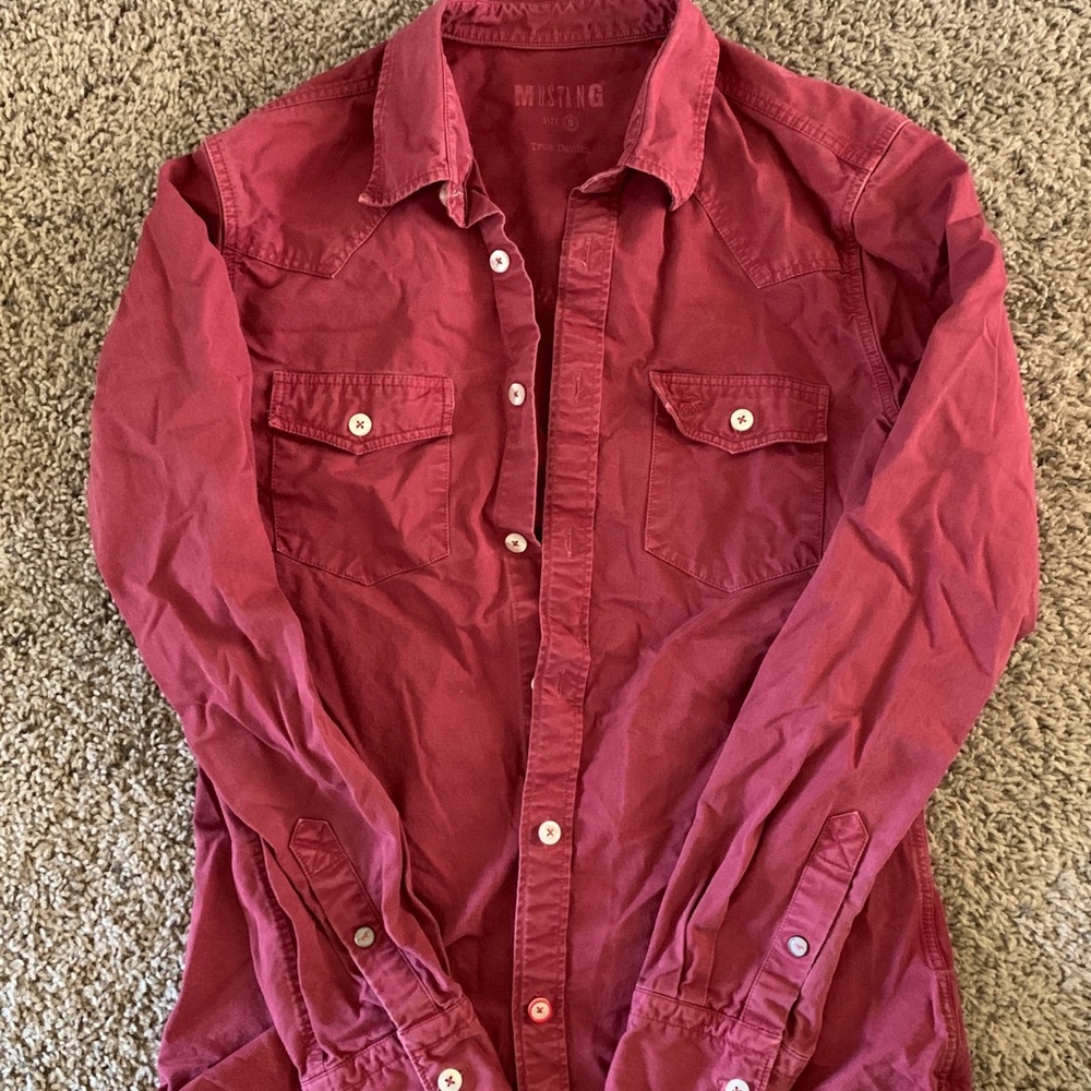 Denim button down shirt